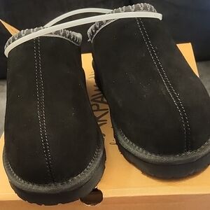 BearPaw Black Slip-On Shoes